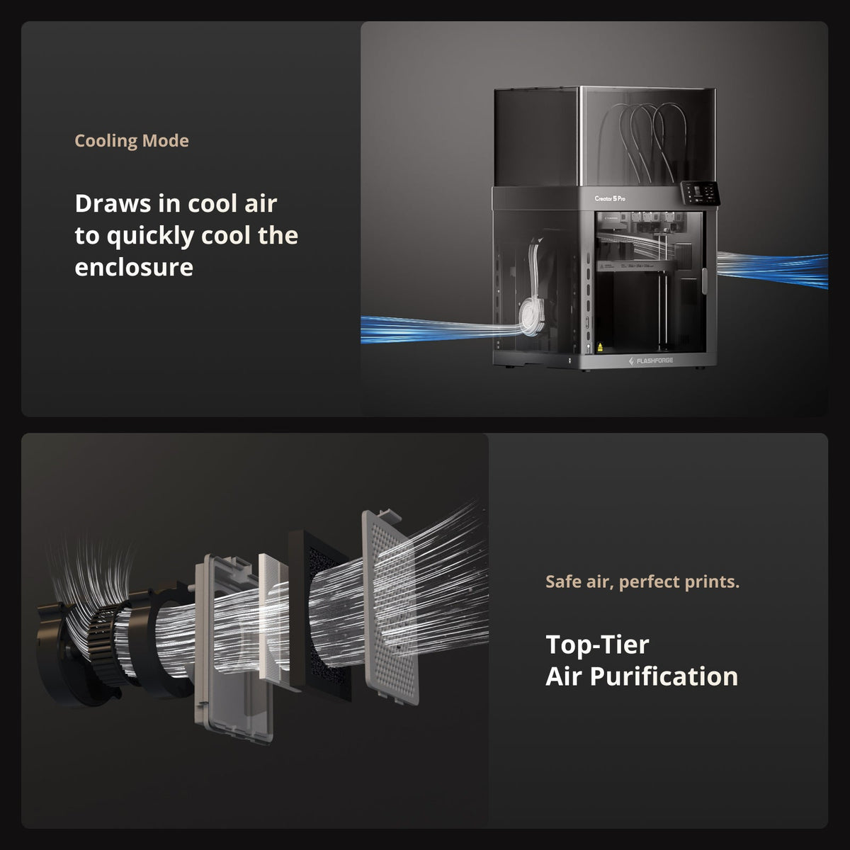 Flashforge Creator 5 Pro multi-color print sample