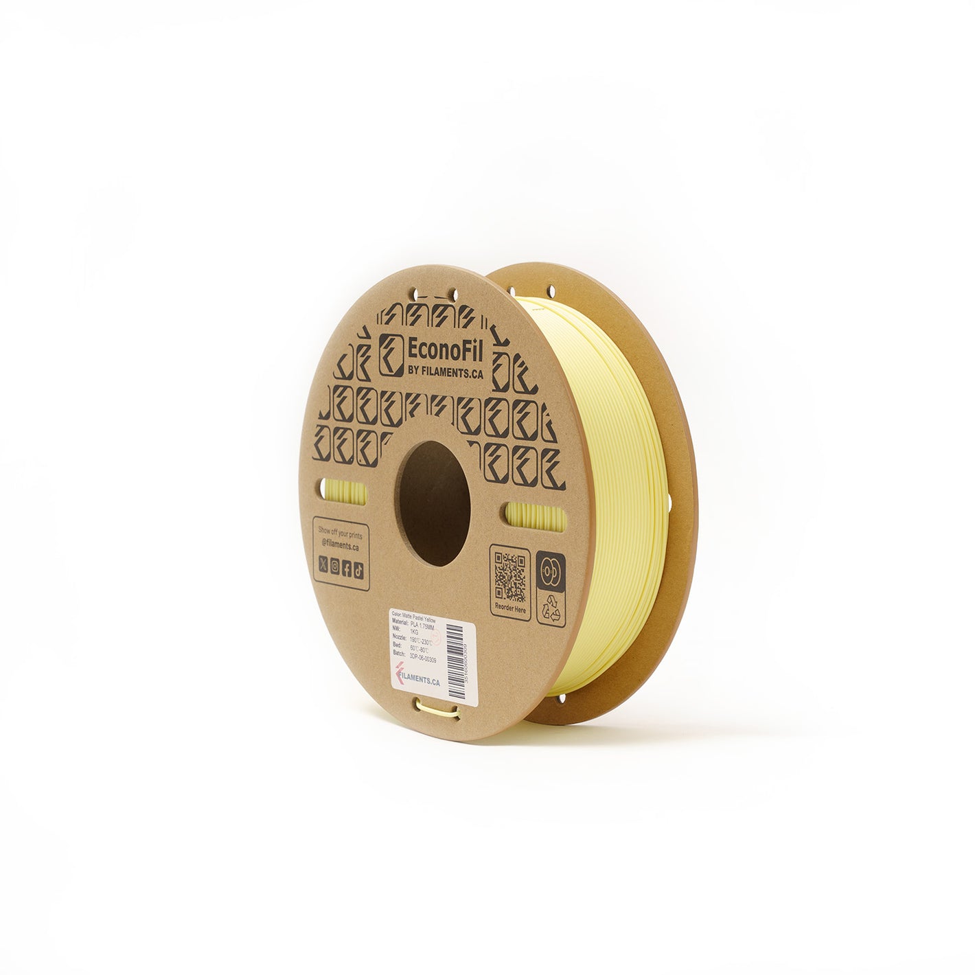 EconoFil™ PLA Matte Filament - Pastel Yellow
